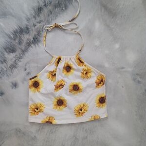 Forever 21 Sunflower Print Top
